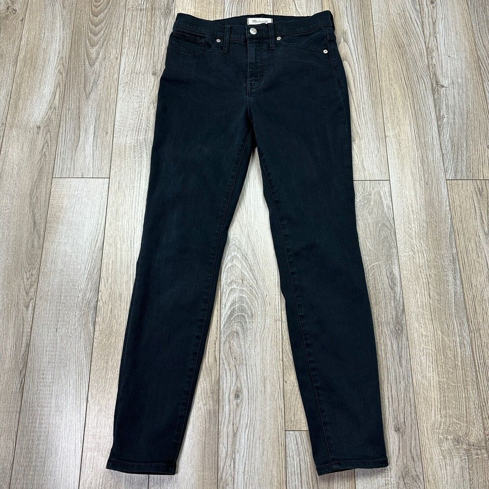 madewell 9 high rise skinny Jeans Women's 28 Black Dark Wash Denim